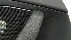Door trim, rear left, Audi A3 8V 15-20 4d, 5d, black, leather, black leather armrest, Bang and Olufsen, under the tweeter, aluminum insert, with handle