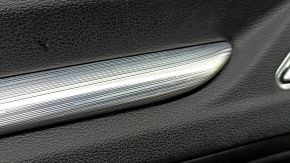 Door trim panel, front left, Audi A3 8V 15-20 4d, 5d, black, leather, black leather armrest, Bang and Olufsen, aluminum insert, with handle, chrome trim, scratch
