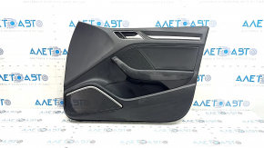 Door trim, front right, Audi A3 8V 15-20 4d, 5d, black, leather, black leather armrest, Bang and Olufsen, aluminum insert, with handle, scratches 