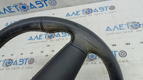 Bare steering wheel Audi A3 8V 15-20 leather, black, without paddles, without buttons, scratches, worn