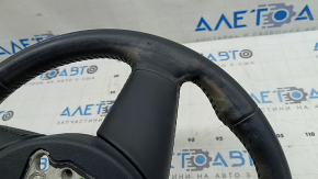 Bare steering wheel Audi A3 8V 15-20 leather, black, without paddles, without buttons, scratches, worn
