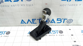 Audi A3 8V 15-20 S-tronic gear knob, black stitching, scratches on leather