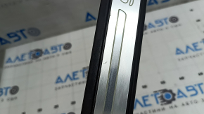Audi A3 8V 17-20 4D black outer front left door sill trim with chrome insert and backlight, S-line, scratches