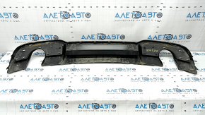 Audi A3 8V 17-20 S-line rear bumper lip with 2 single pipes, silver, scratches