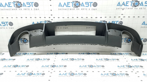 Audi A3 8V 17-20 S-line rear bumper lip with 2 single pipes, silver, scratches