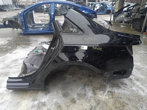 Quarter wing rear left Audi A4 B9 17-25 on the body, black, butt