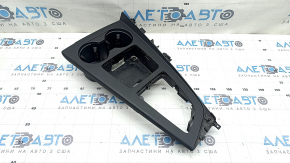 Audi A4 B9 17-19 center console trim with cup holders, black, scratches