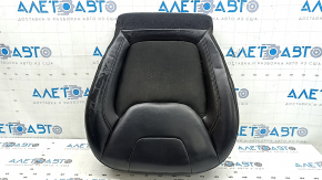 Driver's seat cushion upholstery for Jeep Cherokee KL 19-23, black leather, perforated, heated, dented