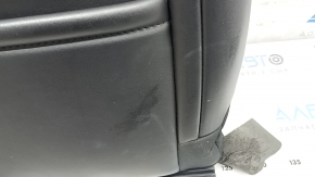 Jeep Cherokee KL 19-23 driver's seat back upholstery, black leather + cloth, heated, dented, worn, needs cleaning