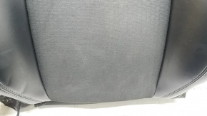 Jeep Cherokee KL 19-23 driver's seat back upholstery, black leather + cloth, heated, dented, worn, needs cleaning