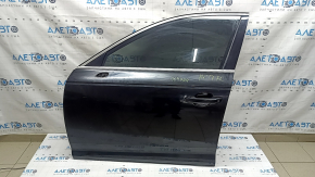 Front left door assembly for Audi A4 B9 17-19 keyless, black LY9B, scratches on molding