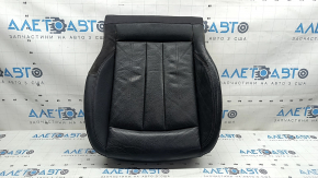 Audi A4 B9 17-19 driver's seat cushion upholstery, black leather, heated, needs cleaning, cracked