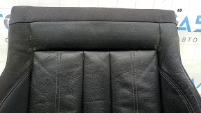 Audi A4 B9 17-19 driver's seat cushion upholstery, black leather, heated, needs cleaning, cracked