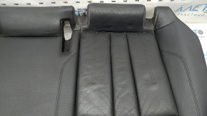 Rear seat cushion for Audi A4 B9 17-19, black leather, heated, dented, dry cleanable, scratched