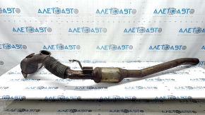 Audi A3 8V 15-20 2.0T exhaust pipe with catalytic converter for 2 single exhausts, mesh torn