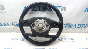 The steering wheel is bare Audi E-Tron 19-23 leather dark gray with heating, without buttons and paddles.