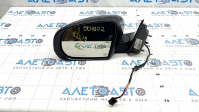 Left side mirror assembly for Jeep Cherokee KL 14-21, 5 pins, heated, black