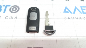 Mazda CX-9 16-20 smart key, 3 buttons, worn chrome finish