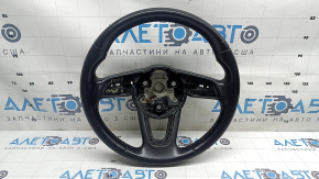 Audi A4 B9 17-19 leather steering wheel, black, heated, without buttons and paddles, scratches