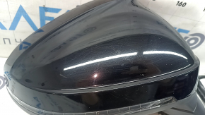Right side mirror assembly for Audi A4 B9 17-19, 15 pins, black, turn signal, auto-dimming, memory, BSM, scratches