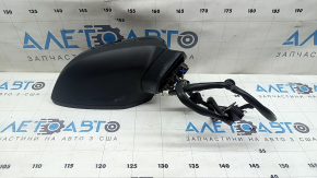 Right side mirror assembly for Audi A4 B9 17-19, 15 pins, black, turn signal, auto-dimming, memory, BSM, scratches