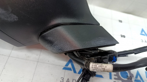 Right side mirror assembly for Audi A4 B9 17-19, 15 pins, black, turn signal, auto-dimming, memory, BSM, scratches