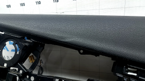 Black rear right door panel for Audi A4 B9 17-19, black leather armrest, black leather insert, Bang & Olufsen, dents, scratches