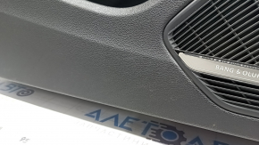 Front left door panel for Audi A4 B9 17-19, black, black armrest, leather, wood trim, Bang and Olufsen, broken Bang and Olufsen trim