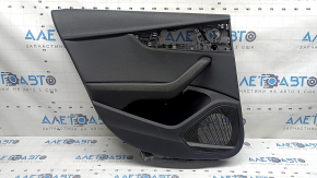 Black rear left door panel for Audi A4 B9 17-19, black leather armrest, black leather insert, Bang & Olufsen, needs cleaning, dent