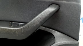 Black rear left door panel for Audi A4 B9 17-19, black leather armrest, black leather insert, Bang & Olufsen, needs cleaning, dent