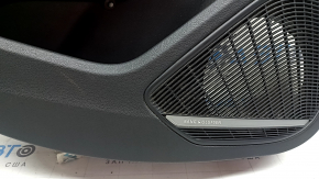 Black rear left door panel for Audi A4 B9 17-19, black leather armrest, black leather insert, Bang & Olufsen, needs cleaning, dent