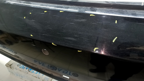 Bare rear bumper for Audi A4 B9 17-19 S-Line, for 4 parking sensors, with central mount, without plug, black, dents, scratches, broken mounts