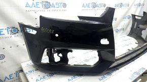Bare front bumper for Audi A4 B9 17-19 S-Line without washers, for 4 parking sensors, without towing hook plug, black, scratches, sand