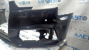 Bare front bumper for Audi A4 B9 17-19 S-Line without washers, for 4 parking sensors, without towing hook plug, black, scratches, sand