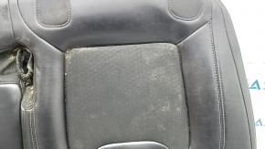 Jeep Cherokee KL 19-19 rear seat cushion, black leather + cloth, wrinkled, dry cleanable