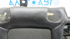 Jeep Cherokee KL 19-19 rear seat cushion, black leather + cloth, wrinkled, dry cleanable