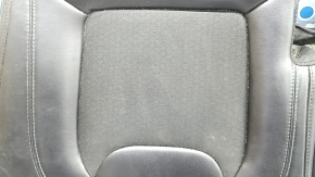 Jeep Cherokee KL 19-19 rear seat cushion, black leather + cloth, wrinkled, dry cleanable