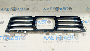 Lower grille front bumper central BMW 5 G30 17-20 black gloss under radar