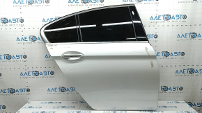 BMW 5 G30 17-23 Keyless Rear Right Door Assembly, Handle with Chrome Molding, White A96