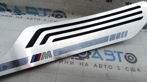 Rear left door sill insert for BMW X7 G07 19-26, chrome with backlight for 6 seats, M-Sport, scratches