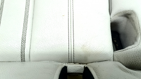 Rear seat cushion for BMW 5 G30 17-23, Elfenbein-Weiss beige leather, Sport line, dents, needs cleaning
