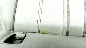 Rear seat cushion for BMW 5 G30 17-23, Elfenbein-Weiss beige leather, Sport line, dents, needs cleaning