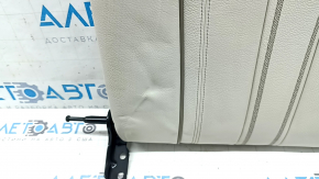 Left rear seat backrest BMW 5 G30 17-23, Elfenbein-Weiss beige leather, Sport line, wrinkled