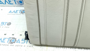 Right rear seat backrest BMW 5 G30 17-23, Elfenbein-Weiss beige leather, Sport line, wrinkled