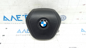 Airbag in the driver's steering wheel for the BMW 5 G30 17-23, black, leather
