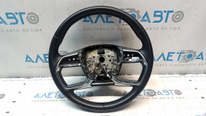 The steering wheel is bare Audi E-Tron 19-23 leather dark gray with heating, without buttons and paddles.