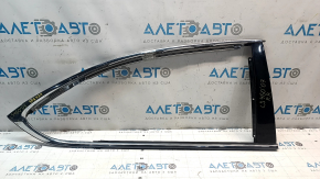Lexus LS460 LS600h 07-17 rear right door molding, chrome, gloss black trim, scratches on the trim