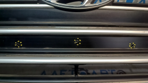Radiator grille Hyundai Elantra AD 17-18 pre-restoration, matte chrome, with emblem, scratches, screw holes