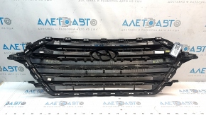 Radiator grille Hyundai Elantra AD 17-18 pre-restoration, matte chrome, with emblem, scratches, screw holes