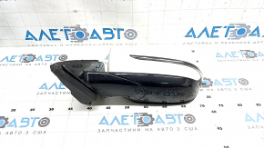 Left side mirror assembly BMW 5 G30 17-23 5-pin, heated, turn signal, auto-dimming, white, crack in turn signal